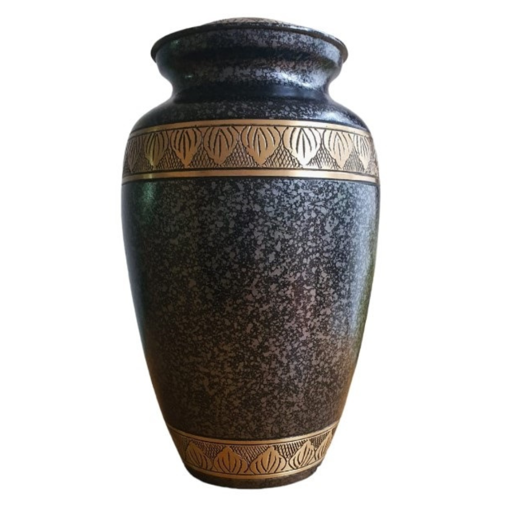 Urna Elegancia Negra y Oro Clásica
